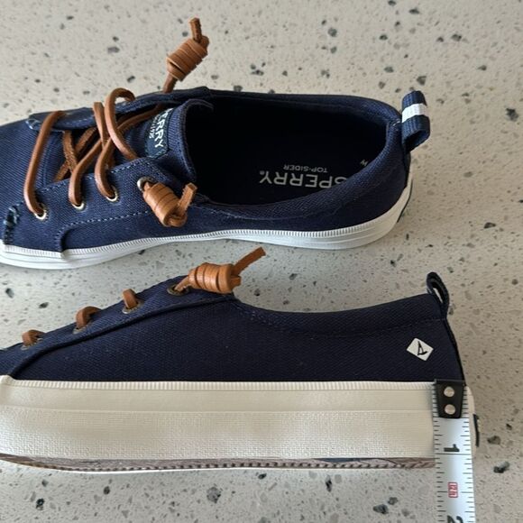 NWOB! Sperry Top-Sider Women's Pier Wave Blue Canvas Sneakers Slip On Size 6.5 - Picture 6 of 13